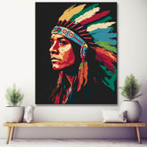 Portrait Native American Tribe Painting by Numbers